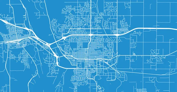 Mapa urbano de Bismarck, Estados Unidos de América. Capital del estado de Dakota del Norte — Archivo Imágenes Vectoriales