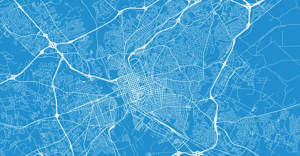 Mapa da cidade vetorial urbana de Colômbia, EUA. Carolina do Sul capital do estado — Vetor de Stock