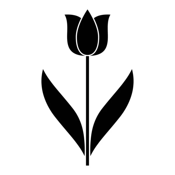 Иконка-вектор тюльпана Знак иконки Векторная Иллюстрация для личного и коммерческого использования — стоковый вектор