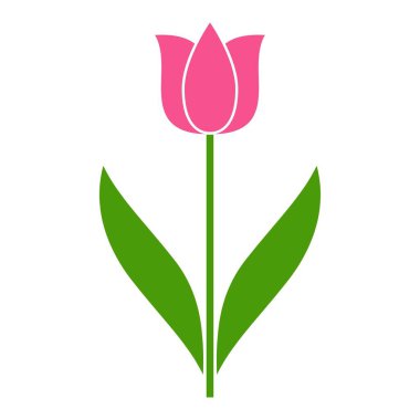 Lale vektör simgesi. Lale vektör simge düz bir tarzda.