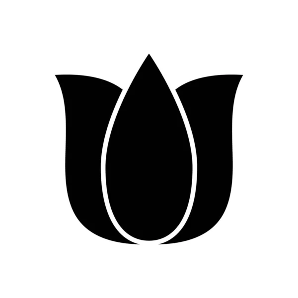 Icône de tulipe dans un style plat à la mode isolé sur fond blanc. Symbole d'usine pour votre conception de site Web, logo, application, interface utilisateur . — Image vectorielle