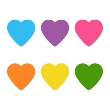 İnsan kalbi işaretleri ya da aşk sembolleri - basit vektör grafiği.