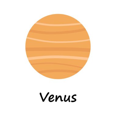 Venüs gezegeninin karikatür çizimi.