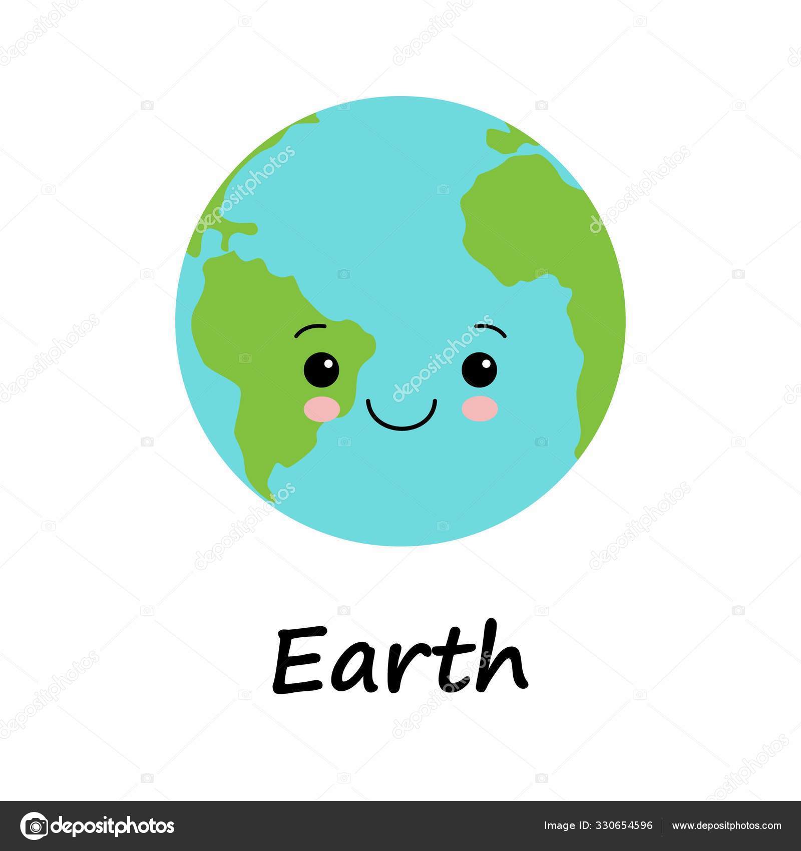 World planet earth kawaii character Royalty Free Vector