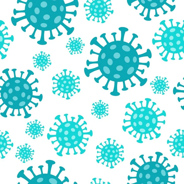 Seamless Coronavirus vector pattern. Sign of 2019-nCoV, MERS-Cov, Novel coronavirus. — 图库矢量图片