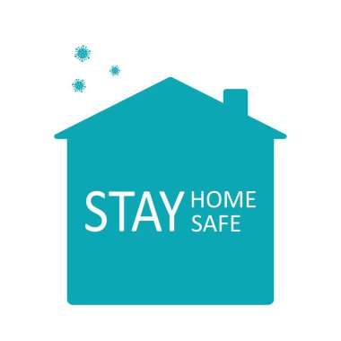 Corona virüsü tipografi poster tasarımıyla yazıldı. Gezegeni Corona virüsünden kurtar. Kendine dikkat et, evde kal. Virüsten korunma.