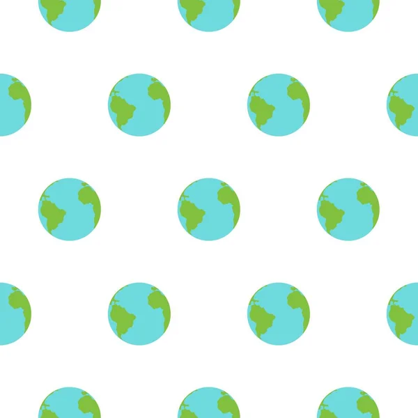 Cartoon Seamless Pattern Planets Earth Vector Cute Illustration — Stock Vector