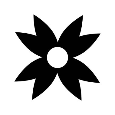 Çiçek Siyah Simgesi beyaz arkaplanda izole edilmiş modayı izlemektedir. Web sitenizin tasarımı için bahar sembolü, logo, uygulama, UI. Vektör illüstrasyonu, EPS10.