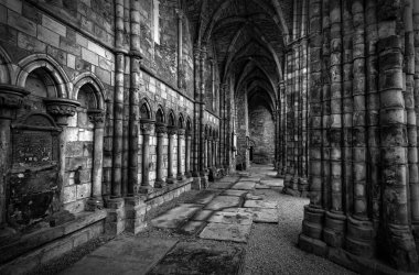 Scotland Holyrood Manastırı. Edinburgh Holyrood Manastırı V 'nin içinde yıkıldı.