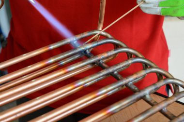 Bakır - lehimleme yakın çekim