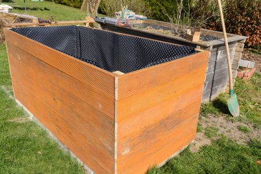 Yükseltilmiş yatak Upcycling set-up taze kaldırdı-
