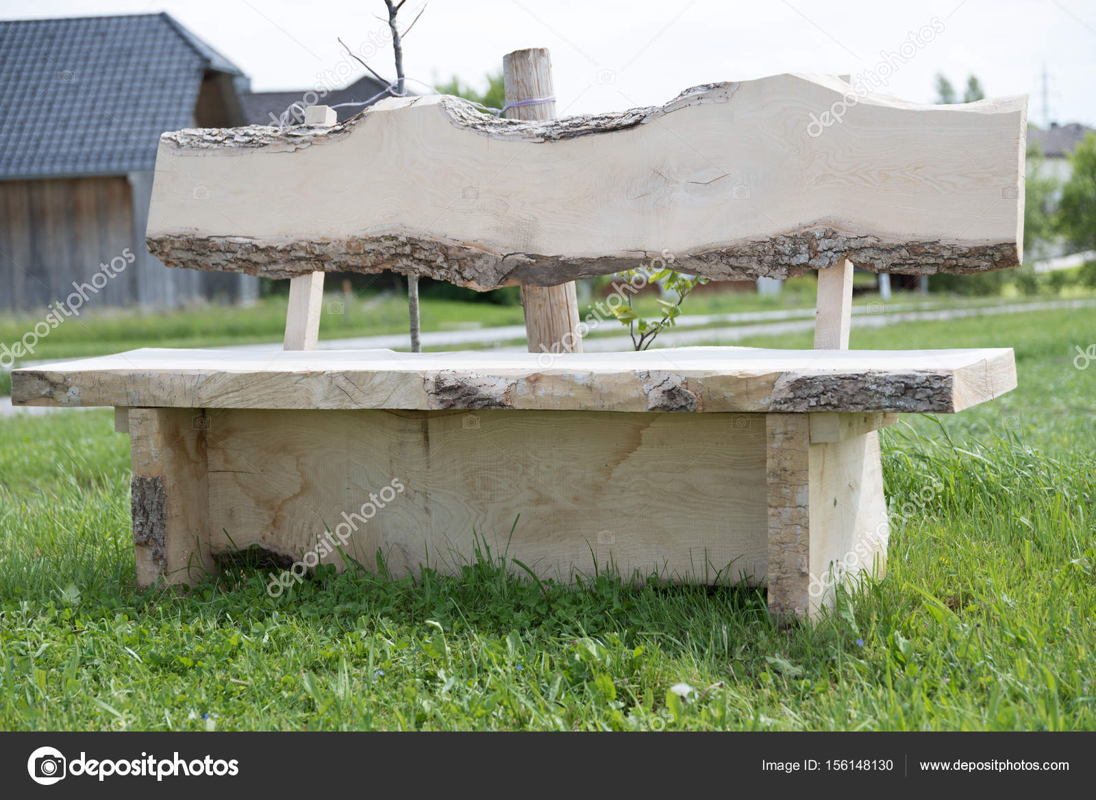 Rustic Outdoor Bench Stock Photo C Alho007 156148130