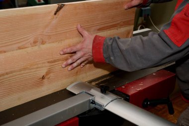 Ahşap tahta planya marangoz - yakın çekim