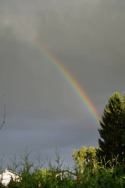 Nature play luminous rainbow — Stock Photo, Image