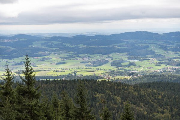 Panoramic view of the hiking destination Dreisesselberg at the Bavarian Forest National Park