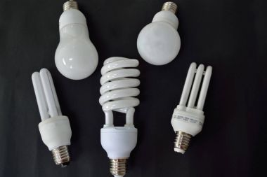 Various energy saving lamps - optional picture clipart