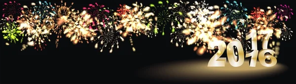 Background with golden firework — Stock Photo, Image