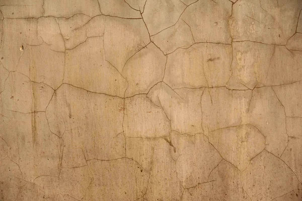 Texture Vecchia Parete Rustica Ricoperta Stucco Marrone — Foto Stock