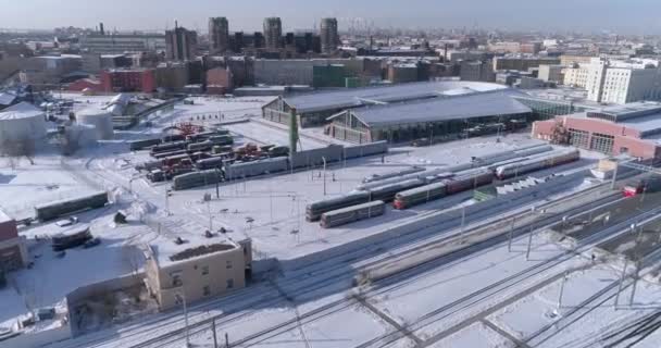 Россия Санкт Петербург Марта 2018 Года Воздушное Видео Музея Железных — стоковое видео