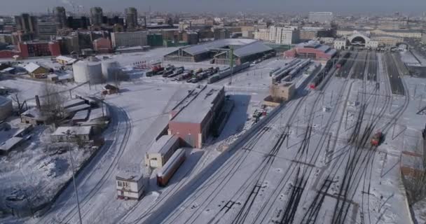 Russia Saint Petersburg March 2018 Aerial Video Museum Railways Russia — Stock Video