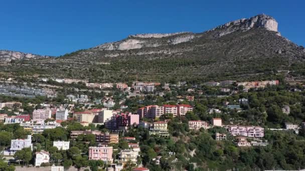 France Cote Dazur Beaulieu October 2019 Aerial View French Riviera — Stock Video