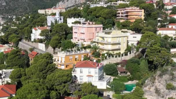 France Côte Azur Beaulieu Octobre 2019 Vue Aérienne Des Terrasses — Video