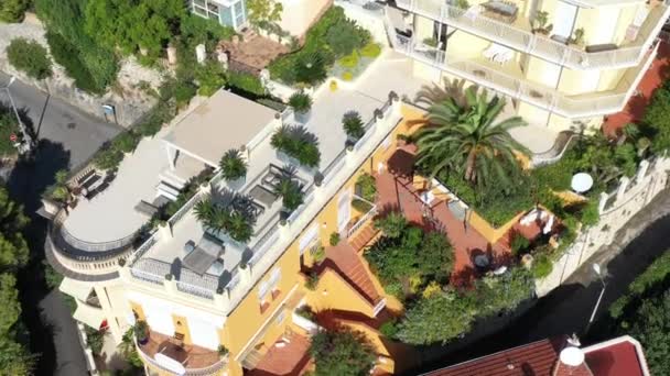 France Cote Dazur Beaulieu October 2019 Aerial View French Riviera — 图库视频影像