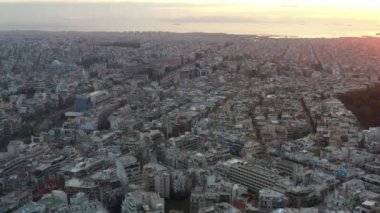 Atina Akropolü, Athena Nike Tapınağı, Parthenon Tapınağı, Hekatompedon Tapınağı, Zeus Polieus Tapınağı, Atticus Kahramanı Odeonu, gün batımında Echtheion