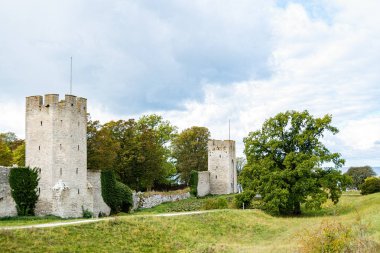 Visby City Wall is a medieval defensive wall surrounding the Swedish town of Visby on the island of Gotland. clipart