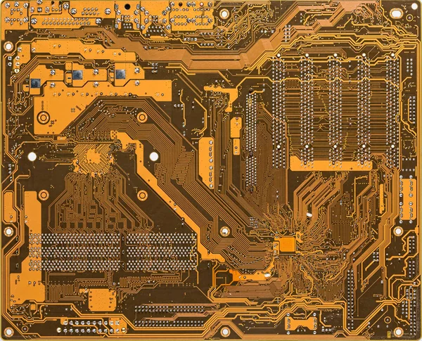 Płytka Obwodu Drukowanego Pcb Podtrzymuje Mechanicznie Elektrycznie Łączy Elementy Elektryczne — Zdjęcie stockowe