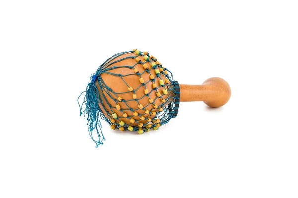 Shekere West African Percussion Instrument Consisting Dried Gourd Beads Cowries — ストック写真