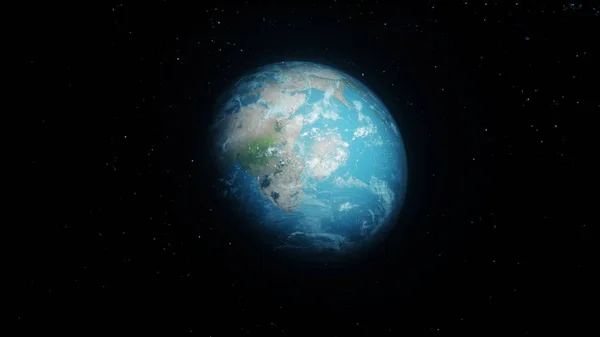 Земля Планета Сонячної Системи Перед Зоряним Полем Ілюстрація — стокове фото