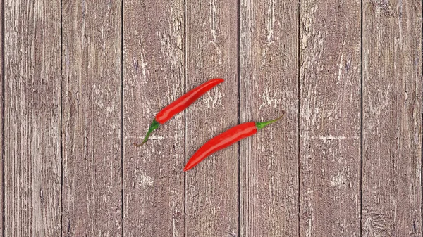 Hot Chilli Peppers Table Illustration — Stock Photo, Image