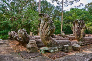 Siem Reap, Kamboçya - 13 Aralık 2014: Budist Tapınağı Angkor thom karmaşık, Angkor Wat Archaeological Park içinde Siem Reap, Kamboçya UNESCO Dünya Miras Listesi