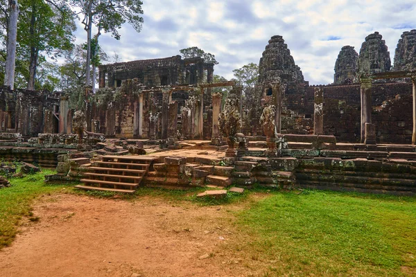 Bayon Prasat Bayon Khmer Ναό Angkor Thom Είναι Δημοφιλές Τουριστικό — Φωτογραφία Αρχείου