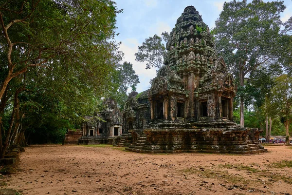 Buddhistiska Templet Angkor Thom Komplex Angkor Wat Arkeologiska Park Siem — Stockfoto