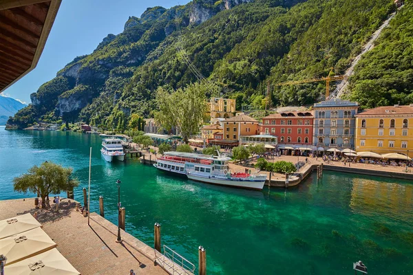 Riva Del Garda Lago Garda Italia Septiembre 2019 Vista Puerto —  Fotos de Stock