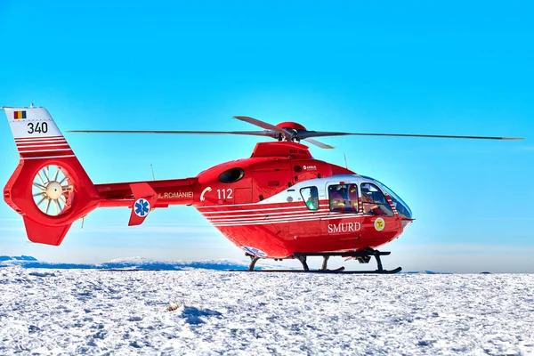 Ceaahlau Roemenië Februari 2019 Smurd Helikopter Missie Top Van Het — Stockfoto