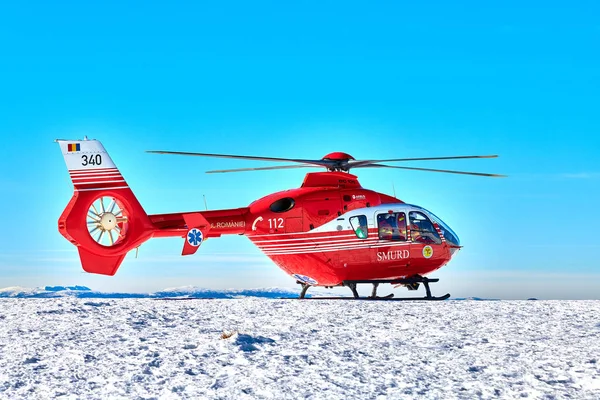 Ceaahlau Roemenië Februari 2019 Smurd Helikopter Missie Top Van Het — Stockfoto