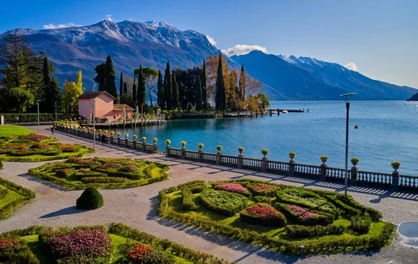 Vista Panorámica Del Hermoso Lago Garda Ciudad Riva Del Garda —  Fotos de Stock