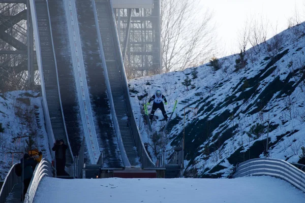 Rasnov Romania 24Th 26Th January 2020 Rogeu Spela Ski Jumper — Stock Photo, Image