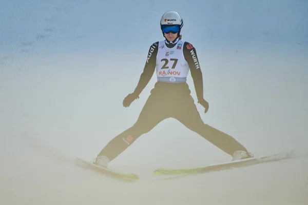 Rasnov Ρουμανία Ιανουαρίου 2020 Wuerth Svenja Άλτης Σκι Αγωνίζεται Για — Φωτογραφία Αρχείου