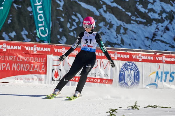 Rasnov Roumanie Janvier 2020 Des Sauteurs Ski Remportent Coupe Monde — Photo