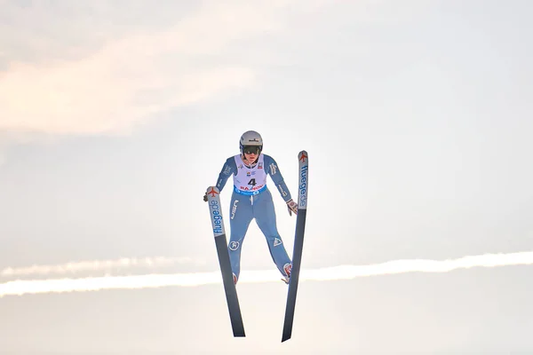 Rasnov Rumania Enero 2020 Sankey Logan Ski Jumper Compets Win —  Fotos de Stock