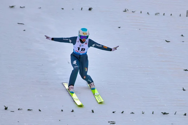 Rasnov Romênia Janeiro 2020 Runggaldier Elena Salta Esqui Compacta Para — Fotografia de Stock