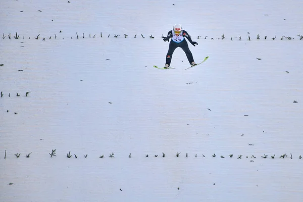 Rasnov Romênia Janeiro 2020 Freitag Selina Esqui Jumper Compets Win — Fotografia de Stock