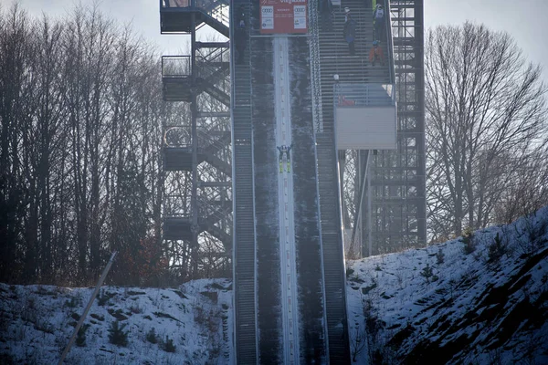 Rasnov Rumänien Januar 2020 Eder Lisa Skispringer Wetteifert Den Sieg — Stockfoto