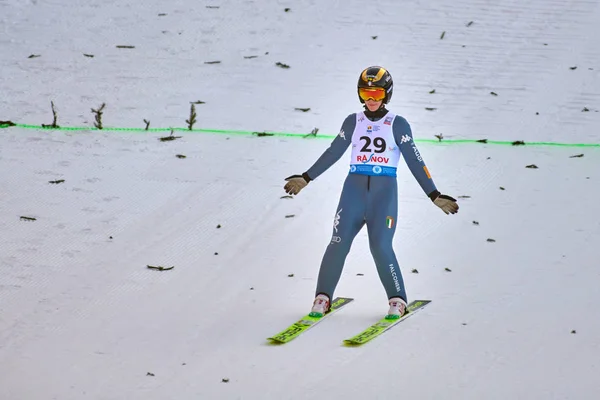 Rasnov Roemenië Januari 2020 Malsiner Lara Schansspringer Wedijvert Het Ladies — Stockfoto