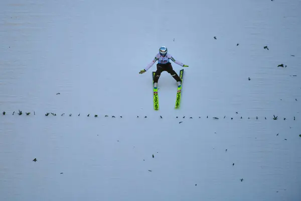 Rasnov Rumunsko Ledna 2020 Skokan Kriznar Nika Utká Vítězství Skokanském — Stock fotografie