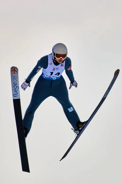 Rasnov Romania 24Th 26Th January 2020 Pagnier Josephine Ski Jumper — Stockfoto